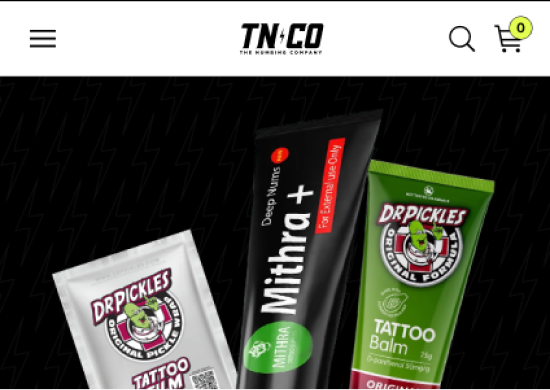 numbing cream web design